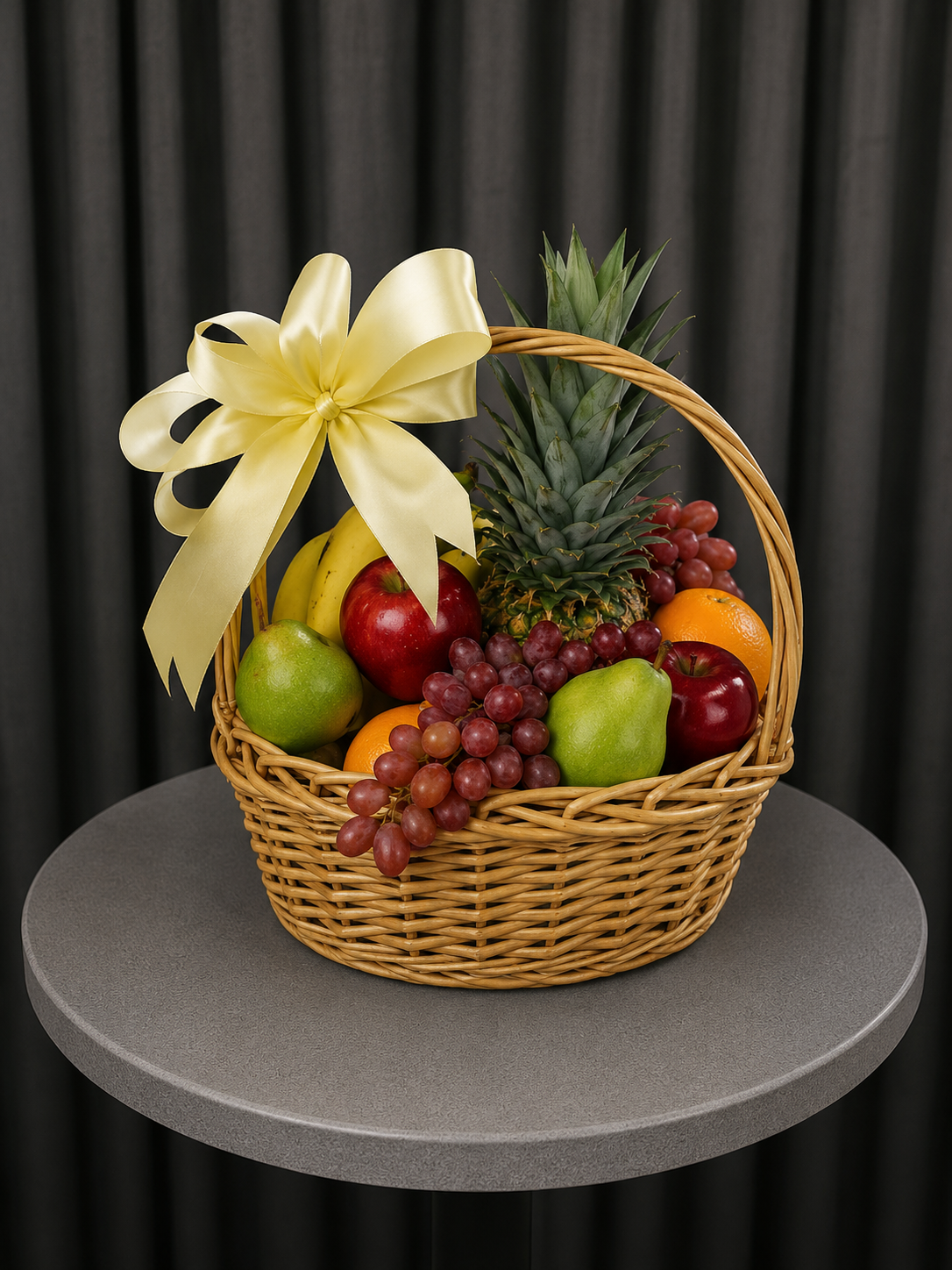 Coș Cadou Premium cu Fructe Proaspete și Ananas